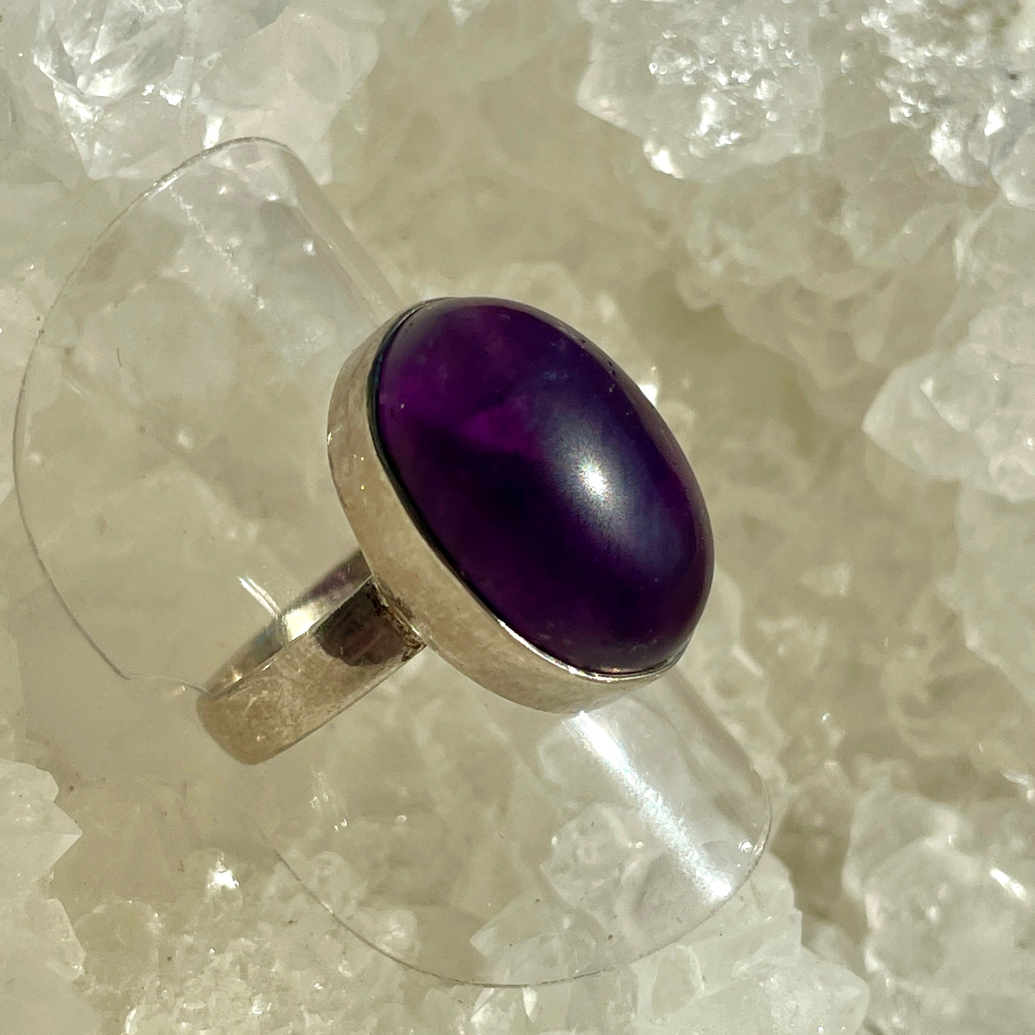 Amethyst Sterling Silver Ring - Sz7 AM2 Amethyst Sterling Silver Ring - Sz7 AM2